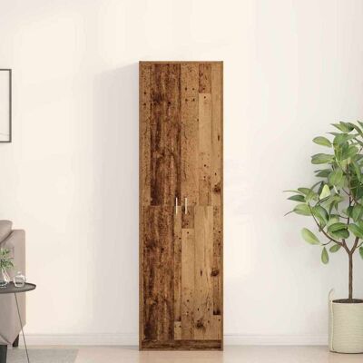 vidaXL Kleiderschrank mit Regal Altholz 55 x 25 x 189 cm Holzwerkstoff - Braun vidaXL Kleiderschrank mit Regal Altholz 55 x 25 x 189 cm Holzwerkstoff - Braun