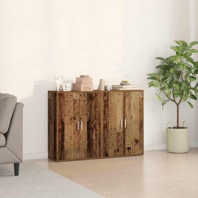 vidaXL Sideboard 2 pcs Altholz 60 x 31 x 84 cm Holzwerkstoff - Braun vidaXL Sideboard 2 pcs Altholz 60 x 31 x 84 cm Holzwerkstoff - Braun