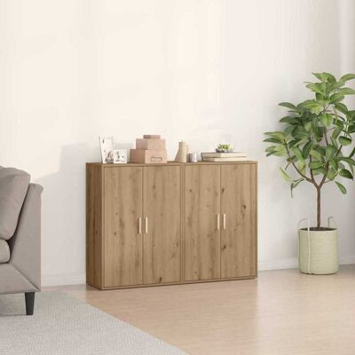 vidaXL Sideboard 2 pcs Artisan-Eiche 60 x 31 x 84 cm Holzwerkstoff - Braun vidaXL Sideboard 2 pcs Artisan-Eiche 60 x 31 x 84 cm Holzwerkstoff - Braun