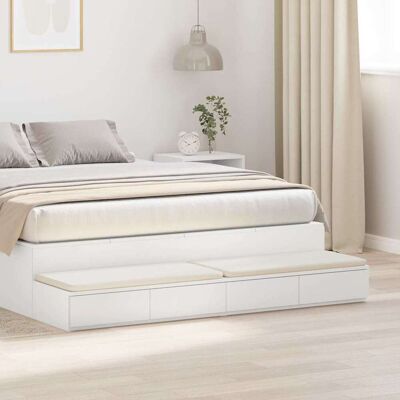 vidaXL Nachttisch Weiß Hochglanz 150x36.5x16.5 cm - Nachttisch vidaXL Nachttisch Weiß Hochglanz 150x36.5x16.5 cm - Nachttisch