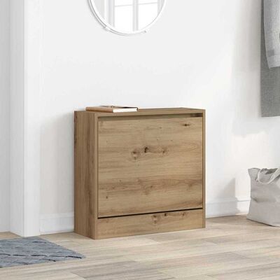 vidaXL Schuhschrank Artisan-Eiche 60 x 21 x 57 cm Holzwerkstoff - Braun vidaXL Schuhschrank Artisan-Eiche 60 x 21 x 57 cm Holzwerkstoff - Braun