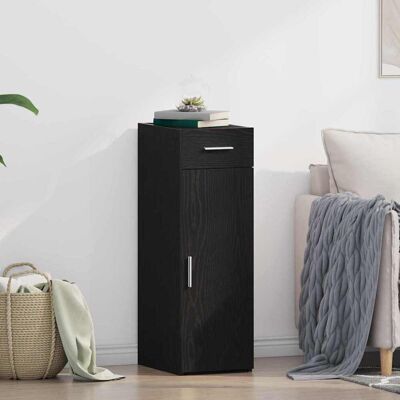 vidaXL Schwarzer Eichen-Schrank - Moderner Stauraum vidaXL Schwarzer Eichen-Schrank - Moderner Stauraum