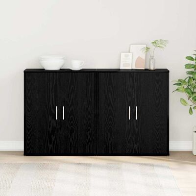 vidaXL Sideboard 2 pcs Schwarz Eichen-Optik 60 x 31 x 70 cm - Schwarz vidaXL Sideboard 2 pcs Schwarz Eichen-Optik 60 x 31 x 70 cm - Schwarz
