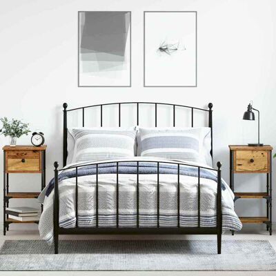 vidaXL Nachttisch 2 pcs Braun 33,5 x 36 x 70 cm Holzwerkstoff - Braun vidaXL Nachttisch 2 pcs Braun 33,5 x 36 x 70 cm Holzwerkstoff - Braun
