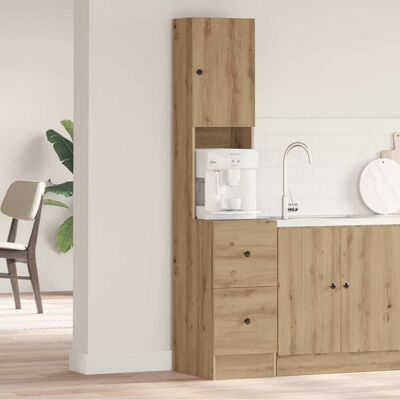 vidaXL Küchenbuffet mit Schubladen Artisan-Eiche 32 x 50 x 180 cm - Braun vidaXL Küchenbuffet mit Schubladen Artisan-Eiche 32 x 50 x 180 cm - Braun