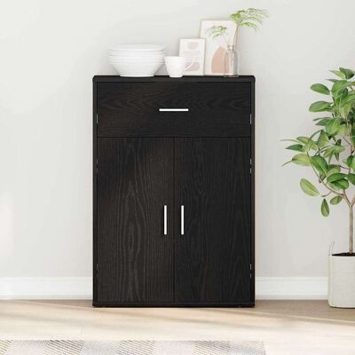 vidaXL Sideboard Schwarz Eichen-Optik 60 x 30 x 84 cm Holzwerkstoff - Schwarz vidaXL Sideboard Schwarz Eichen-Optik 60 x 30 x 84 cm Holzwerkstoff - Schwarz