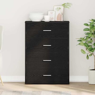vidaXL Sideboard Schwarz Eichen-Optik 60 x 31 x 84 cm Holzwerkstoff - Schwarz vidaXL Sideboard Schwarz Eichen-Optik 60 x 31 x 84 cm Holzwerkstoff - Schwarz