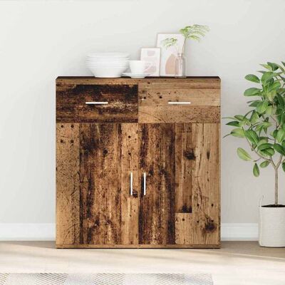 vidaXL Sideboard mit Schubladen Altholz 78 x 38 x 80 cm Holzwerkstoff - Braun vidaXL Sideboard mit Schubladen Altholz 78 x 38 x 80 cm Holzwerkstoff - Braun