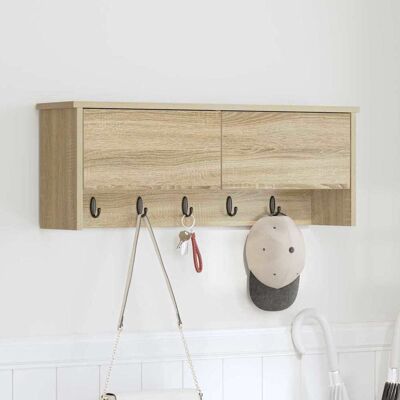 vidaXL Wandmontierter nachttisch Wandhalterung Sonoma-Eiche - Beige vidaXL Wandmontierter nachttisch Wandhalterung Sonoma-Eiche - Beige