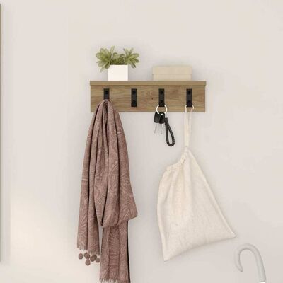 vidaXL Wandmontierter nachttisch Wandhalterung Artisan-Eiche - Braun vidaXL Wandmontierter nachttisch Wandhalterung Artisan-Eiche - Braun