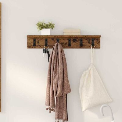 vidaXL Wandmontierter nachttisch Wandhalterung Altholz Holzwerkstoff - Braun vidaXL Wandmontierter nachttisch Wandhalterung Altholz Holzwerkstoff - Braun