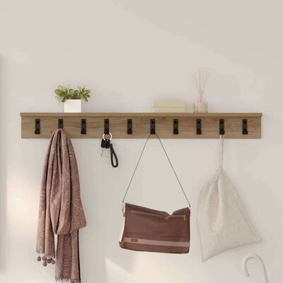 vidaXL Wandmontierter nachttisch Wandhalterung Artisan-Eiche - Braun vidaXL Wandmontierter nachttisch Wandhalterung Artisan-Eiche - Braun