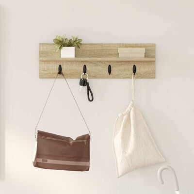 vidaXL Wandmontierter nachttisch Sonoma-Eiche 60 x 10,5 x 18 cm - Beige vidaXL Wandmontierter nachttisch Sonoma-Eiche 60 x 10,5 x 18 cm - Beige