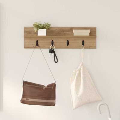 vidaXL Wandmontierter nachttisch Artisan-Eiche 60 x 10,5 x 18 cm - Braun vidaXL Wandmontierter nachttisch Artisan-Eiche 60 x 10,5 x 18 cm - Braun