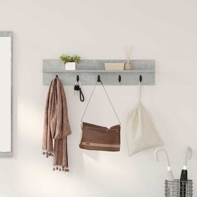 vidaXL Wandmontierter nachttisch Beton Grau 80 x 10,5 x 18 cm - Grau vidaXL Wandmontierter nachttisch Beton Grau 80 x 10,5 x 18 cm - Grau