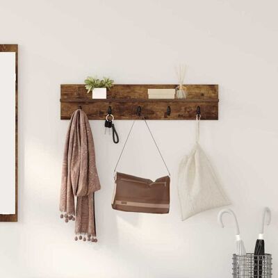 vidaXL Wandmontierter nachttisch Geräucherte Eiche 80 x 10,5 x 18 cm - Braun vidaXL Wandmontierter nachttisch Geräucherte Eiche 80 x 10,5 x 18 cm - Braun