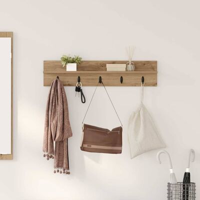 vidaXL Wandmontierter nachttisch Artisan-Eiche 80 x 10,5 x 18 cm - Braun vidaXL Wandmontierter nachttisch Artisan-Eiche 80 x 10,5 x 18 cm - Braun