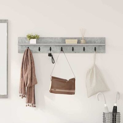 vidaXL Wandmontierter nachttisch Beton Grau 100 x 10,5 x 18 cm - Grau vidaXL Wandmontierter nachttisch Beton Grau 100 x 10,5 x 18 cm - Grau
