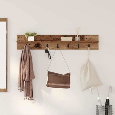 vidaXL Wandmontierter nachttisch Altholz 100 x 10,5 x 18 cm - Braun vidaXL Wandmontierter nachttisch Altholz 100 x 10,5 x 18 cm - Braun
