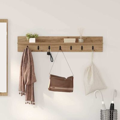 vidaXL Wandmontierter nachttisch Artisan-Eiche 100 x 10,5 x 18 cm - Braun vidaXL Wandmontierter nachttisch Artisan-Eiche 100 x 10,5 x 18 cm - Braun