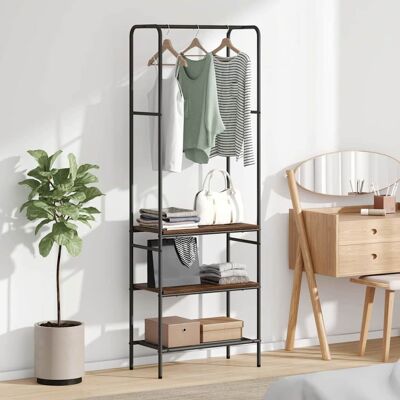 vidaXL Kleiderständer Geräucherte Eiche 60 x 30 x 171 cm Holzwerkstoff - Braun vidaXL Kleiderständer Geräucherte Eiche 60 x 30 x 171 cm Holzwerkstoff - Braun