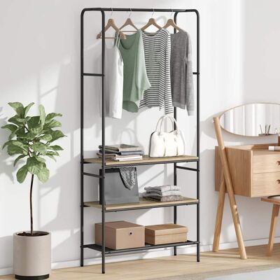 vidaXL Kleiderständer Sonoma-Eiche 77 x 30 x 171 cm Holzwerkstoff - Braun vidaXL Kleiderständer Sonoma-Eiche 77 x 30 x 171 cm Holzwerkstoff - Braun