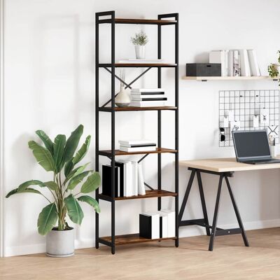 vidaXL Bücherregal Geräucherte Eiche 60 x 30 x 189,5 cm Holzwerkstoff - Braun vidaXL Bücherregal Geräucherte Eiche 60 x 30 x 189,5 cm Holzwerkstoff - Braun