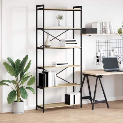 vidaXL Bücherregal Sonoma-Eiche 80 x 30 x 189,5 cm Holzwerkstoff - Braun vidaXL Bücherregal Sonoma-Eiche 80 x 30 x 189,5 cm Holzwerkstoff - Braun