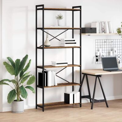 vidaXL Bücherregal Altholz 80 x 30 x 189,5 cm Holzwerkstoff - Braun vidaXL Bücherregal Altholz 80 x 30 x 189,5 cm Holzwerkstoff - Braun