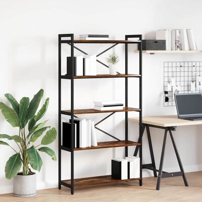 vidaXL Bücherregal Geräucherte Eiche 80 x 30 x 155 cm Holzwerkstoff - Braun vidaXL Bücherregal Geräucherte Eiche 80 x 30 x 155 cm Holzwerkstoff - Braun