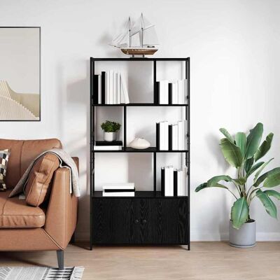 vidaXL Bücherregal Schwarz Eichen-Optik 80 x 30 x 155,5 cm - Schwarz vidaXL Bücherregal Schwarz Eichen-Optik 80 x 30 x 155,5 cm - Schwarz