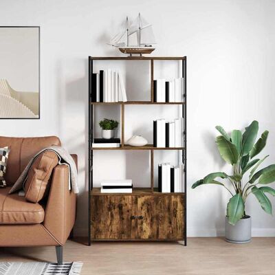 vidaXL Bücherregal Geräucherte Eiche 80 x 30 x 155,5 cm Holzwerkstoff - Braun vidaXL Bücherregal Geräucherte Eiche 80 x 30 x 155,5 cm Holzwerkstoff - Braun