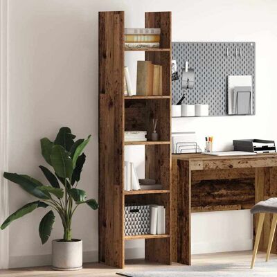 vidaXL Bücherregal Altholz 40 x 35 x 180 cm Holzwerkstoff - Braun vidaXL Bücherregal Altholz 40 x 35 x 180 cm Holzwerkstoff - Braun