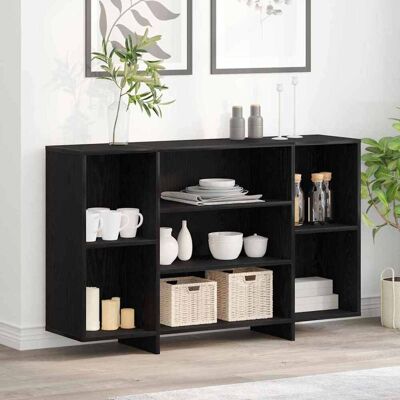 vidaXL Sideboard Schwarz Eichen-Optik 120 x 30 x 75 cm Holzwerkstoff - Schwarz vidaXL Sideboard Schwarz Eichen-Optik 120 x 30 x 75 cm Holzwerkstoff - Schwarz