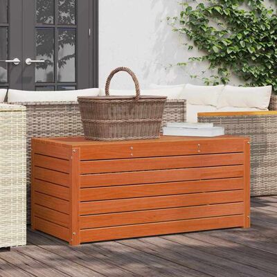 vidaXL Aufbewahrungsbox Wachsbraun 101 x 50,5 x 46,5 cm Holzwerkstoff - Braun vidaXL Aufbewahrungsbox Wachsbraun 101 x 50,5 x 46,5 cm Holzwerkstoff - Braun