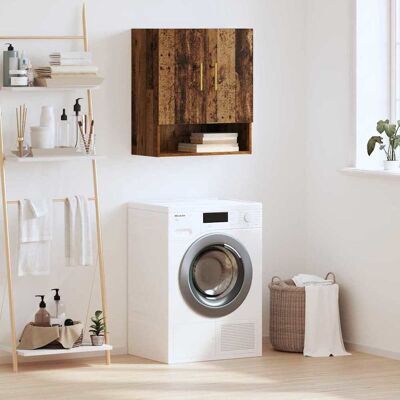 vidaXL Wandschrank Wandmontiert Altholz 60 x 31 x 70 cm Holzwerkstoff - Braun vidaXL Wandschrank Wandmontiert Altholz 60 x 31 x 70 cm Holzwerkstoff - Braun