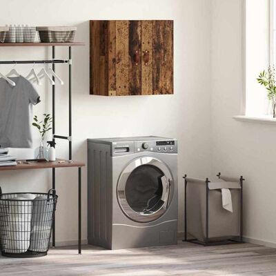vidaXL Wandschrank Wandmontiert Altholz 60 x 31 x 60 cm Holzwerkstoff - Braun vidaXL Wandschrank Wandmontiert Altholz 60 x 31 x 60 cm Holzwerkstoff - Braun