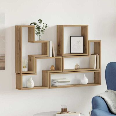vidaXL Wandregal Wandhalterung Artisan-Eiche 96 x 12 x 64 cm - Braun vidaXL Wandregal Wandhalterung Artisan-Eiche 96 x 12 x 64 cm - Braun
