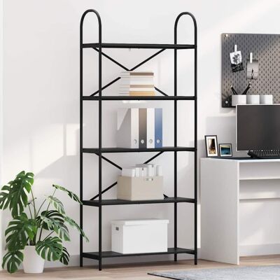 vidaXL Bücherregal Schwarz Eichen-Optik 80 x 30 x 183 cm Holzwerkstoff - Schwarz vidaXL Bücherregal Schwarz Eichen-Optik 80 x 30 x 183 cm Holzwerkstoff - Schwarz