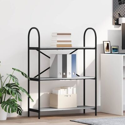 vidaXL Bücherregal Graues Sonoma 80 x 30 x 109 cm Holzwerkstoff - Grau vidaXL Bücherregal Graues Sonoma 80 x 30 x 109 cm Holzwerkstoff - Grau