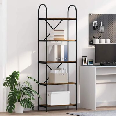 vidaXL Bücherregal Geräucherte Eiche 60 x 30 x 183 cm Holzwerkstoff - Braun vidaXL Bücherregal Geräucherte Eiche 60 x 30 x 183 cm Holzwerkstoff - Braun