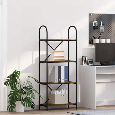 vidaXL Bücherregal Geräucherte Eiche 60 x 30 x 146 cm Holzwerkstoff - Braun vidaXL Bücherregal Geräucherte Eiche 60 x 30 x 146 cm Holzwerkstoff - Braun