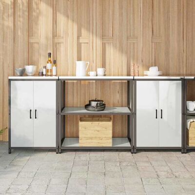vidaXL Aufbewahrungsset für die Küche HATTEM 3 pcs Silber - Silber vidaXL Aufbewahrungsset für die Küche HATTEM 3 pcs Silber - Silber