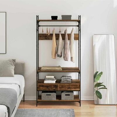 vidaXL Kleiderschrank Altholz 89 x 39 x 184.5 cm Holzwerkstoff - Braun vidaXL Kleiderschrank Altholz 89 x 39 x 184.5 cm Holzwerkstoff - Braun