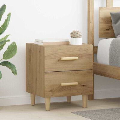 vidaXL Bettschrank 2 pcs Artisan-Eiche 40 x 35 x 47,5 cm Holzwerkstoff - Braun vidaXL Bettschrank 2 pcs Artisan-Eiche 40 x 35 x 47,5 cm Holzwerkstoff - Braun