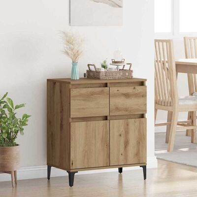 vidaXL Sideboard Artisan-Eiche 60 x 35 x 70 cm Verbundholz und Eisen - Braun vidaXL Sideboard Artisan-Eiche 60 x 35 x 70 cm Verbundholz und Eisen - Braun