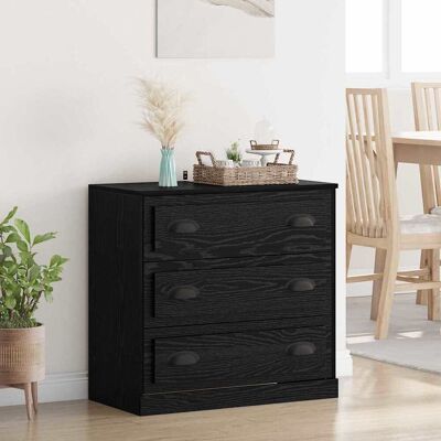 vidaXL Sideboard Schwarz Eichen-Optik 70 x 35,5 x 67,5 cm - Schwarz vidaXL Sideboard Schwarz Eichen-Optik 70 x 35,5 x 67,5 cm - Schwarz