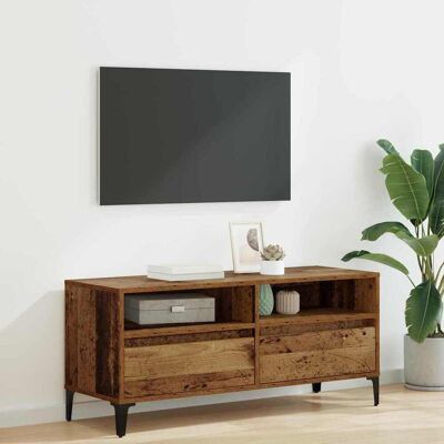 vidaXL TV-Schränk Altholz 100 x 34,5 x 44,5 cm Verbundholz und Eisen - Braun vidaXL TV-Schränk Altholz 100 x 34,5 x 44,5 cm Verbundholz und Eisen - Braun