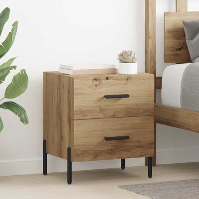 vidaXL Nachttisch 2 pcs Artisan-Eiche 40 x 35 x 47,5 cm Holzwerkstoff - Braun vidaXL Nachttisch 2 pcs Artisan-Eiche 40 x 35 x 47,5 cm Holzwerkstoff - Braun