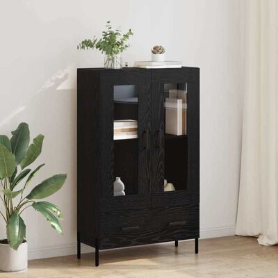 vidaXL Highboard Corona Schwarz Eichen-Optik 69,5 x 31 x 115 cm - Schwarz vidaXL Highboard Corona Schwarz Eichen-Optik 69,5 x 31 x 115 cm - Schwarz
